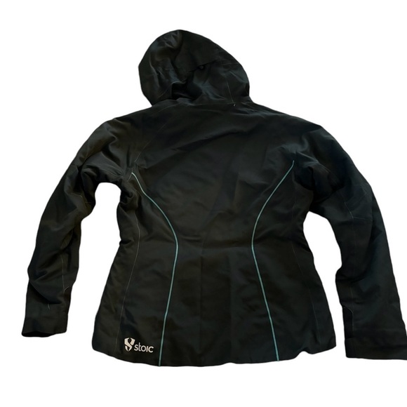 Stoic Welder Lo Softshell Jacket Women’s Sz S/4-6 Black Teal Hoodie Lightweight - Picture 7 of 11